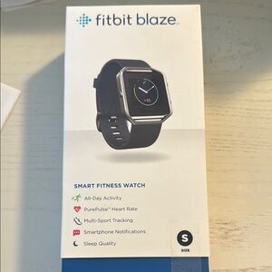 Fitbit blaze NIB small black and silver